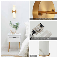 Thumbnail for Golden and Elegant Resin Wall Sconce