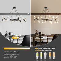 Thumbnail for Black & Golden Modern Chandelier Light Fixture