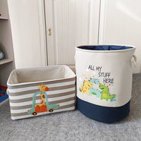Thumbnail for Cartoon Children's Cloth Toy Storage Basket Basket