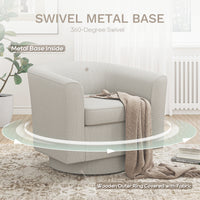 Thumbnail for Swivel Barrel Accent Chair With Ottoman