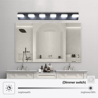 Thumbnail for Modern 6-Light Black LED Vanity Mirror Light Fixture