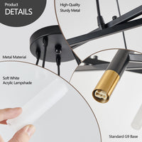 Thumbnail for Black & Golden Modern Chandelier Light Fixture