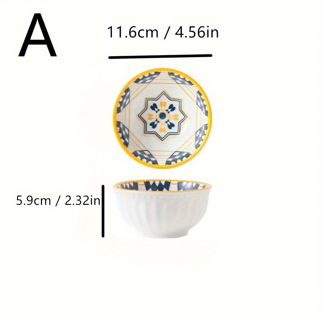 Chic Striped Microwave Safe Ceramic Bowl