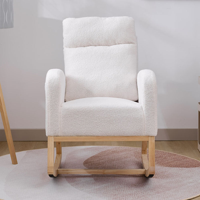 Modern Accent Rocking Chair Rocking Chair With Solid Wood Legs