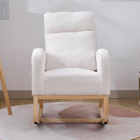 Thumbnail for Modern Accent Rocking Chair Rocking Chair With Solid Wood Legs
