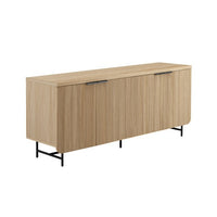 Thumbnail for Modern Fluted-Door Minimalist Storage Sideboard