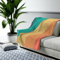 Thumbnail for Diagonal Stripes Plush Blanket Throw