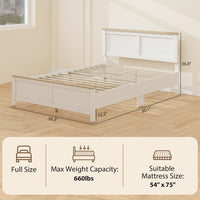 Thumbnail for Queen Platform Bed Frame With Headboard And Footboard
