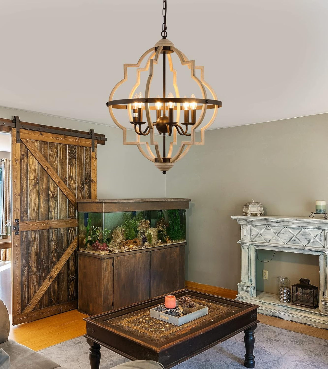 Rustic Antique Orb Chandelier