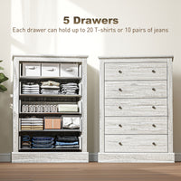 Thumbnail for Farmhouse Chest Of Drawers With 5 Drawers
