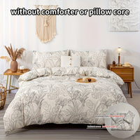Thumbnail for Elegant Leaf Print 3Piece Duvet Cover Set