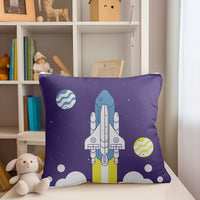 Thumbnail for Space Rocket Take Off Kids Pillow