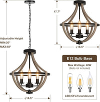 Thumbnail for 4-Light Rustic Flush Mount