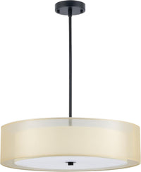 Thumbnail for Black Drum Pendant Light 3-Light Fabric