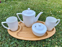 Thumbnail for Bamboo 3 Section Platter For Appetizers