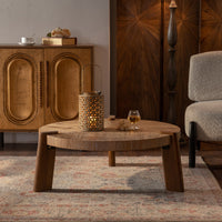 Thumbnail for Wood Round Coffee Table For Living Room