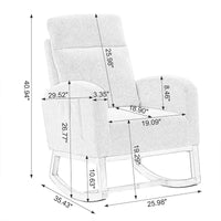 Thumbnail for Modern Accent Rocking Chair Rocking Chair With Solid Wood Legs