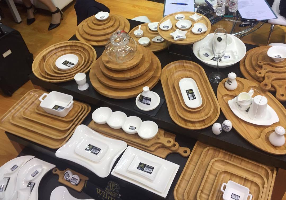 Bamboo 3 Section Platter For Appetizers