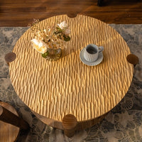 Thumbnail for Round Coffee Table With Solid Wood For Living Room