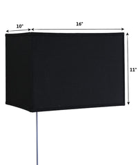 Thumbnail for Floating Shade Plug-In Wall Light Black