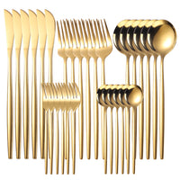 Thumbnail for 30pc Stainless Steel Cutlery Set Knives Forks Spoons