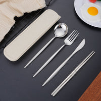 Thumbnail for Portable 4Piece Stainless Steel Cutlery Set with Case