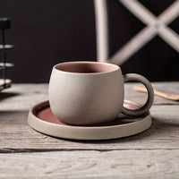 Thumbnail for Retro Colorblock Insulated Ceramic Coffee Mug and Saucer Set