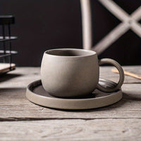 Thumbnail for Retro Colorblock Insulated Ceramic Coffee Mug and Saucer Set