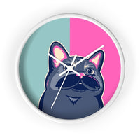 Thumbnail for Cute Cat Color Block Wall clock