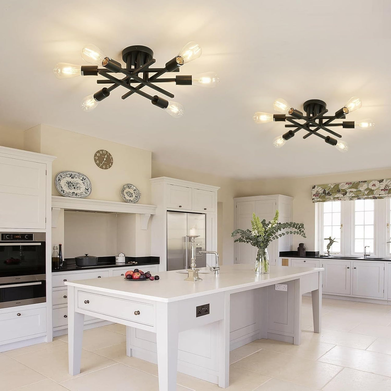 6-Lights Semi Flush Mount Ceiling Light Fixture