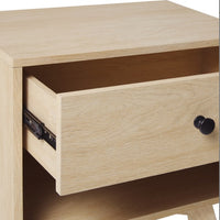 Thumbnail for Mid-Century Modern Minimalist 1-Drawer Nightstand Coastal Oak