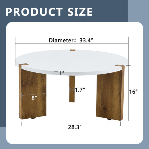 Minimalist Circular MDF Material Coffee Table