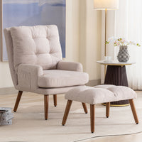Thumbnail for Lounge Chair With Footrest, 5-stage Adjustable Backrest