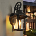 Black Waterproof Outdoor Wall Lanterns 2-Pack