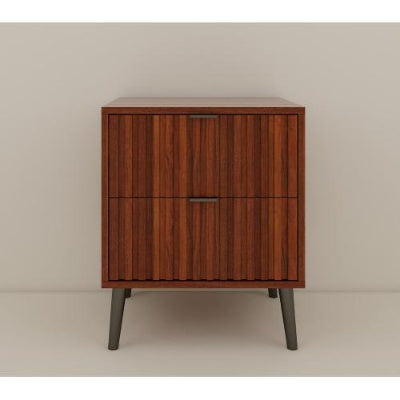 Wooden Nightstand With 2 Drawers