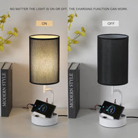 Thumbnail for Table Lamp with 3 USB Charging Ports with AC Outlet