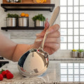 Elegant Polished Finish Stainless Steel Square Serving Spoon