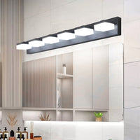 Thumbnail for Modern 6-Light Black LED Vanity Mirror Light Fixture
