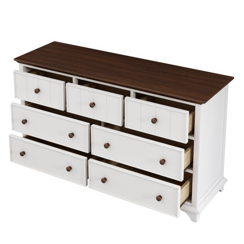 Wooden Captain Seven-Drawer Dresser For Bedroom