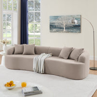 Thumbnail for Curved Modular Sectional Sofa in Lamb's Wool Fabric