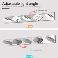 Thumbnail for Modern 5-Light LED Vanity Light Fixture in Chrome Finish with Acrylic