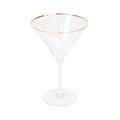 Glassware - Martini Glass - Clear/Gold