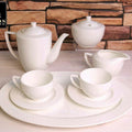 White Coffee Cup & Saucer Set Of 6 In Gift Box