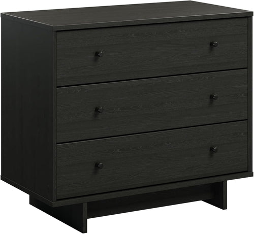 Nightstand in Black Oak, Extra-Wide Bedside Table