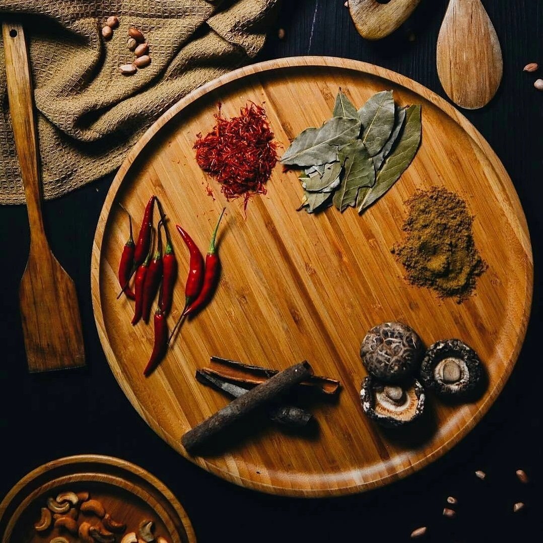 Bamboo Round Platter For pizza / Barbecue / Steak