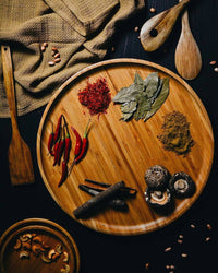 Thumbnail for Bamboo Round Plate For Appetizers / Barbecue / Steak