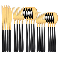 Thumbnail for 20Pcs Pink Silver Stainless Steel Dinnerware Set - Casatrail.com