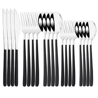 Thumbnail for 20Pcs Pink Silver Stainless Steel Dinnerware Set - Casatrail.com