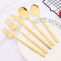 Thumbnail for 20Pcs Pink Silver Stainless Steel Dinnerware Set - Casatrail.com