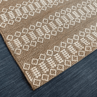 Thumbnail for Elegant Brown Beige Tribal Boho Outdoor Area Rug - 7X10 Feet